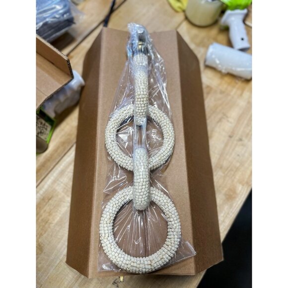 Serena & Lily Del Sur Coco Bead Sconce (NO SHADE)-Beige - Picture 1 of 7